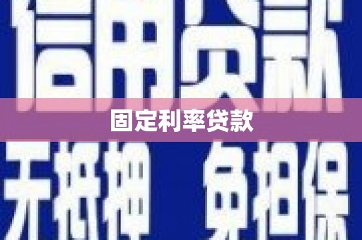 卫东固定利率贷款