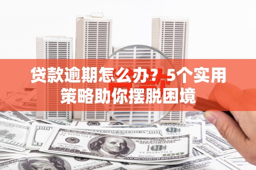 爱民贷款逾期怎么办？5个实用策略助你摆脱困境