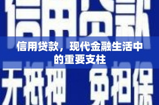 三湾信用贷款，现代金融生活中的重要支柱