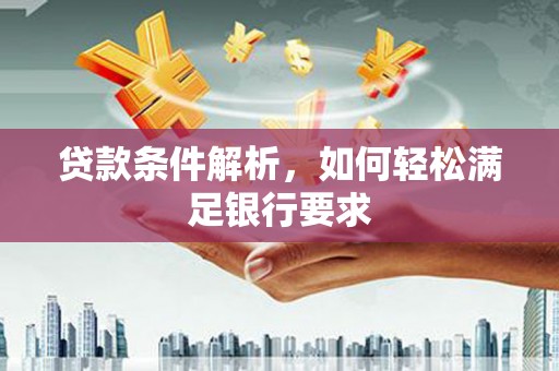 连平贷款条件解析，如何轻松满足银行要求