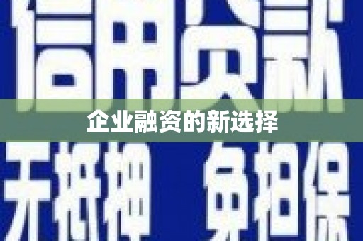 苏州企业融资的新选择