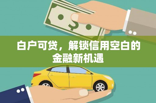 辽中白户可贷，解锁信用空白的金融新机遇