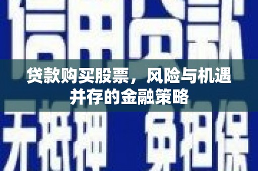 尉氏贷款购买股票，风险与机遇并存的金融策略
