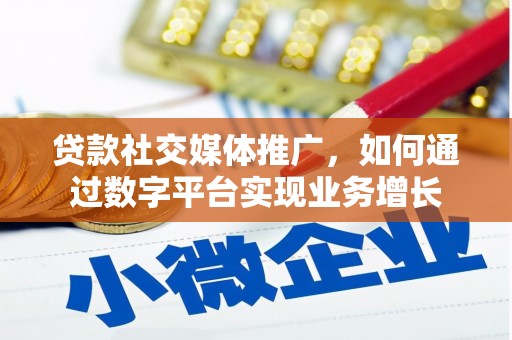 佛冈贷款社交媒体推广，如何通过数字平台实现业务增长