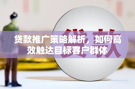 安居贷款推广策略解析，如何高效触达目标客户群体