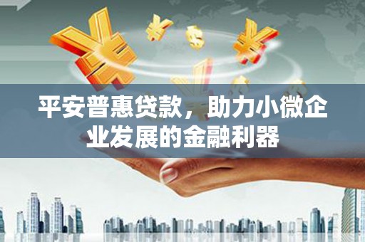 松滋平安普惠贷款，助力小微企业发展的金融利器