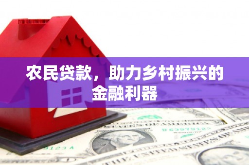 武江农民贷款，助力乡村振兴的金融利器