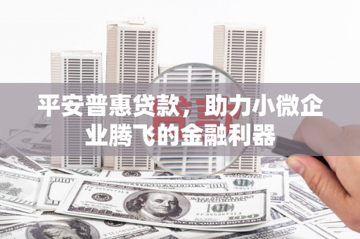 台湾平安普惠贷款，助力小微企业腾飞的金融利器