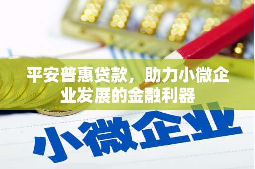 景泰平安普惠贷款，助力小微企业发展的金融利器