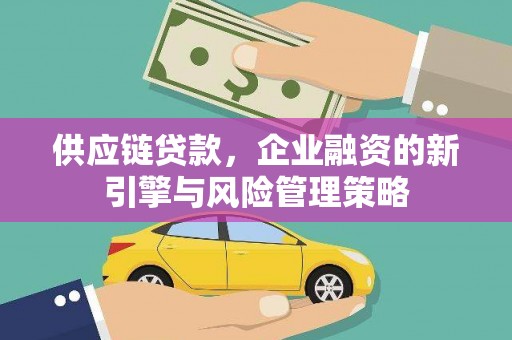 镇原供应链贷款，企业融资的新引擎与风险管理策略