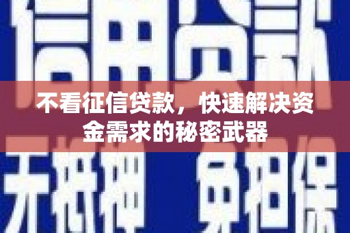 八宿不看征信贷款，快速解决资金需求的秘密武器