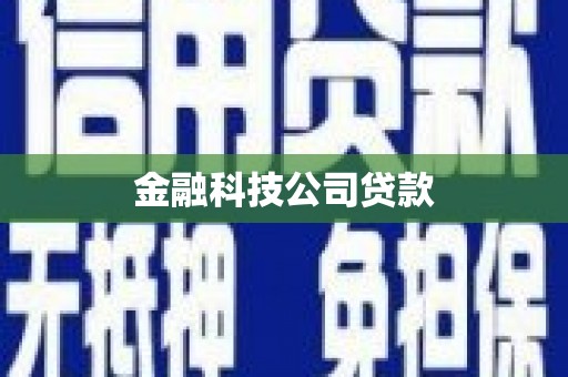 寮步金融科技公司贷款